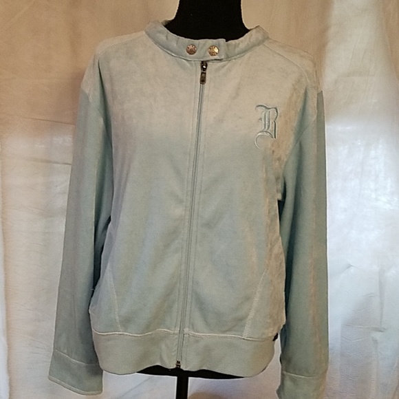 BCBG light blue velour jacket - Picture 1 of 5